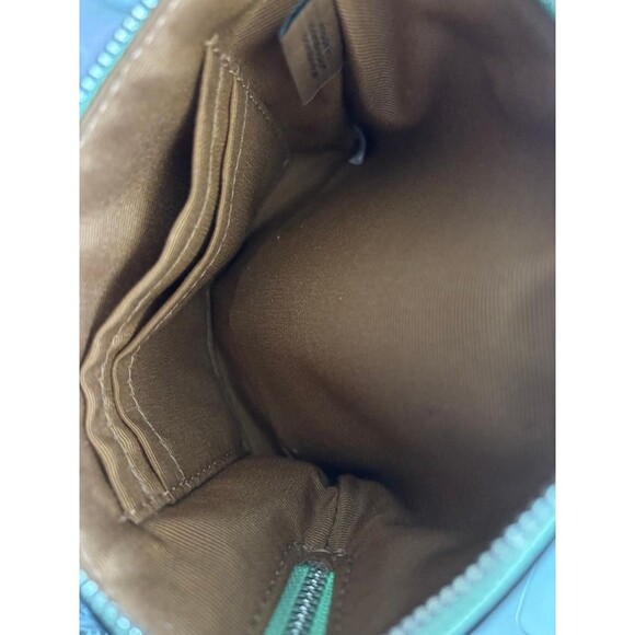 Coach Soft Green Pebbled Leather Corner Zip Wristlet - Picture 5 of 5